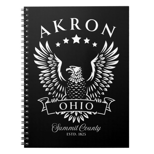 Akron Summit Landkreis Ohio Vintag Eagle Notizblock (Vorderseite)