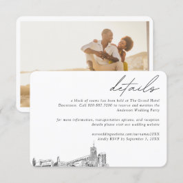 Akron Wedding Hotel Zimmerblockdetails Begleitkarte