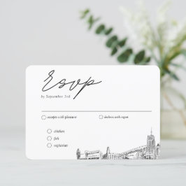 Akron Wedding Traditionelle UAWG Meal Optionen Begleitkarte