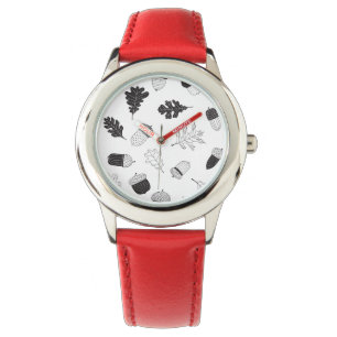Akronen und Blätter Armbanduhr