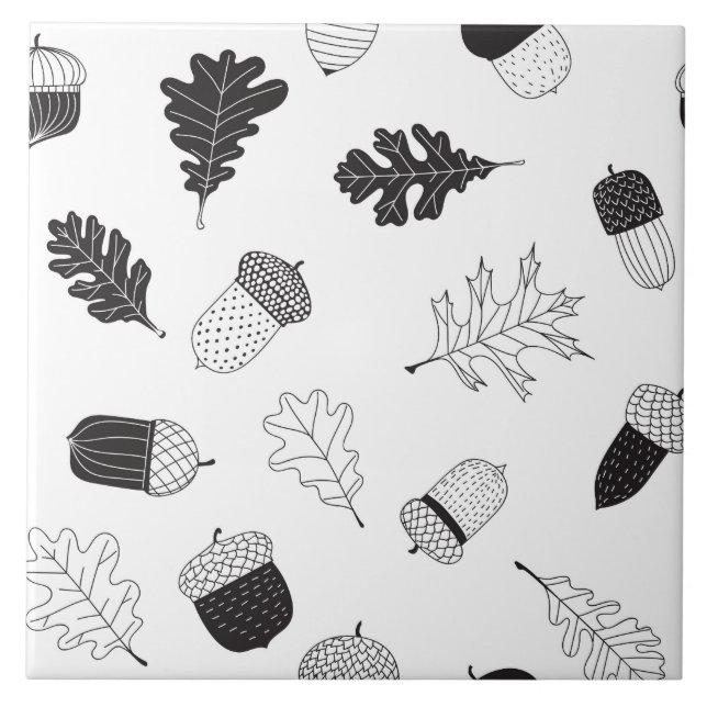 Akronen und Blätter Fliese (Vorderseite)