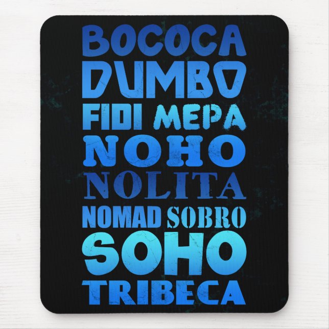 Akronyme der Stadt New York Mousepad (Vorne)