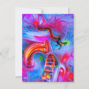 Akrophobie Postkarte