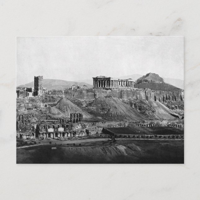 Akropolis ~ Akropolis von Athen Griechenland 1865 Postkarte (Vorderseite)