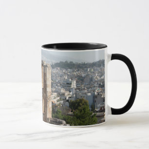 Akropolis Antike Ruinen mit Blick auf Athen Tasse