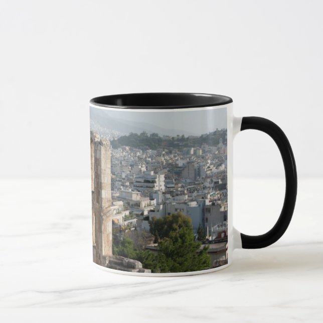 Akropolis Antike Ruinen mit Blick auf Athen Tasse (Rechts)