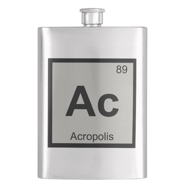 Akropolis Architecture Chemistry Symbol Flachmann (Vorderseite)
