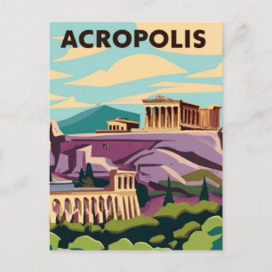 Akropolis Athen, Griechenland Postkarte