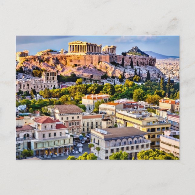 Akropolis Athen, Griechenland Postkarte (Vorderseite)