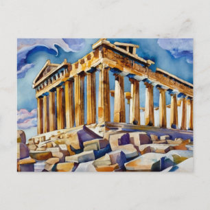 Akropolis Athen, Griechenland Postkarte