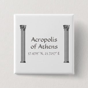 Akropolis Athens Breitengrad Button