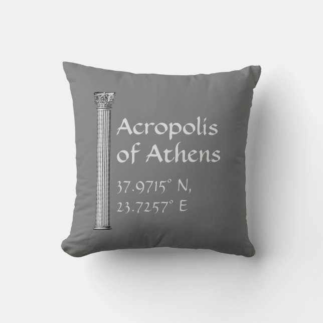Akropolis Athens Breitengrad Kissen (Vorderseite)