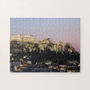 Akropolis bei Nacht Puzzle