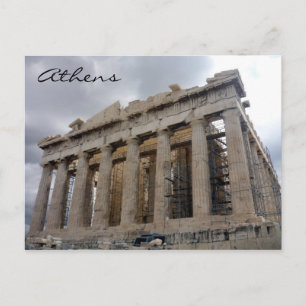 Akropolis grau postkarte