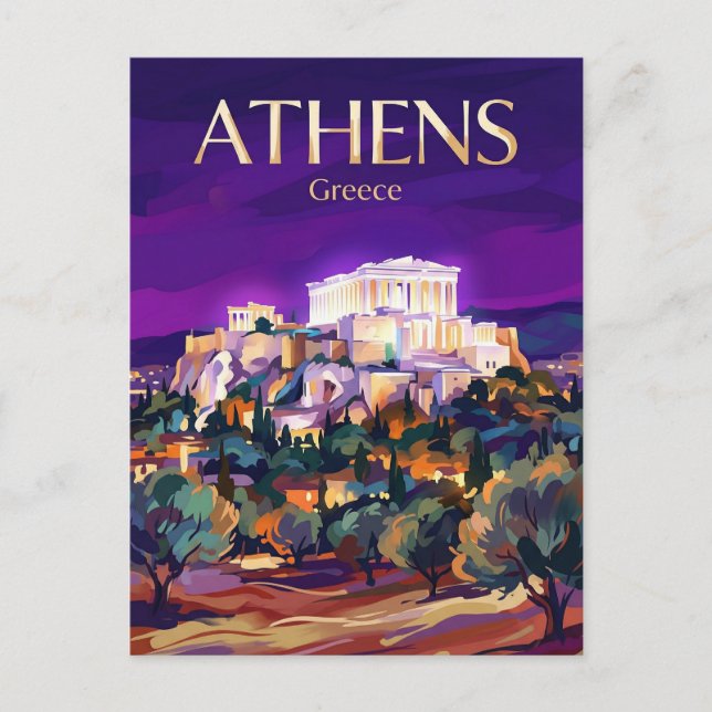 Akropolis Griechenland Postkarte (Vorderseite)