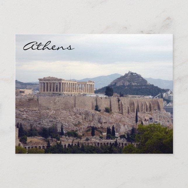Akropolis Postkarte (Vorderseite)