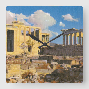 Akropolis Quadratische Wanduhr