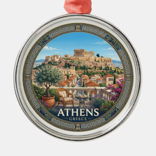 Akropolis von Athen Griechenland Ornament Aus Metall