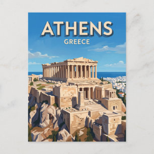 Akropolis von Athen Griechenland Postkarte