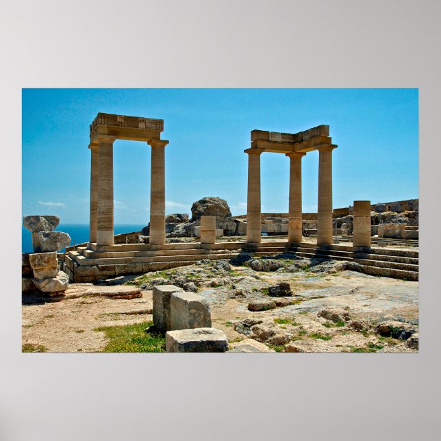 Akropolis von Lindos Poster (Vorne)