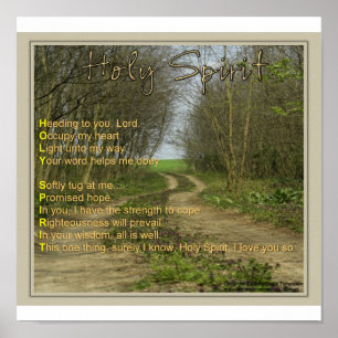 Akrostisches Gedicht - HOLY SPIRIT Poster