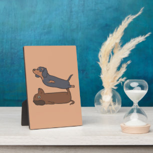 Akroyoga-Dackel Dackel Lover Gift Fotoplatte