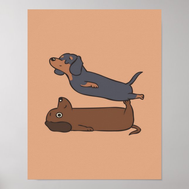 Akroyoga-Dackel | Dackel Lover Gift Poster (Vorne)