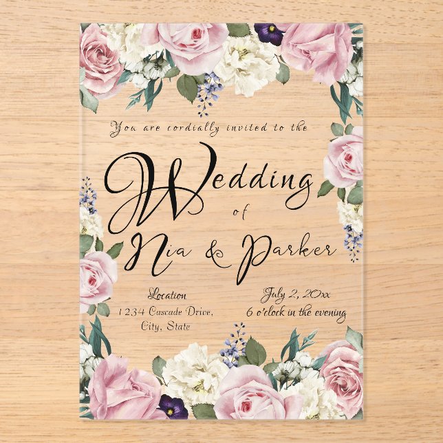 Akryleinladung Acryleinladungen (Vorderseite)