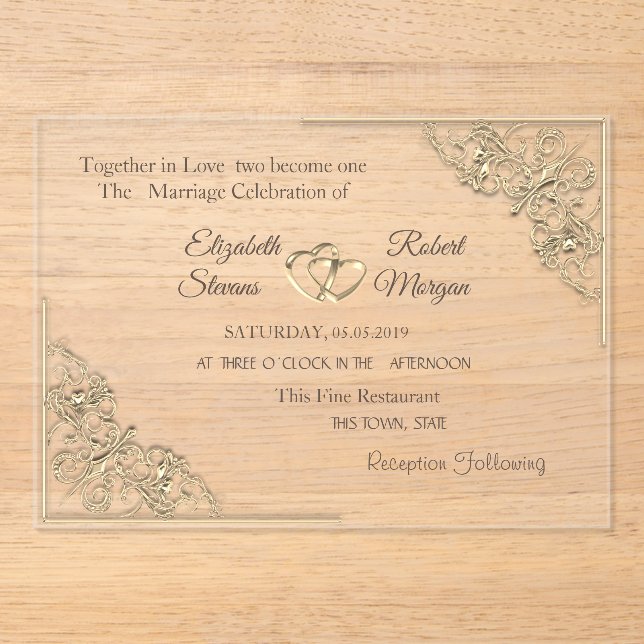 Akryleinladung Acryleinladungen (Vorderseite)