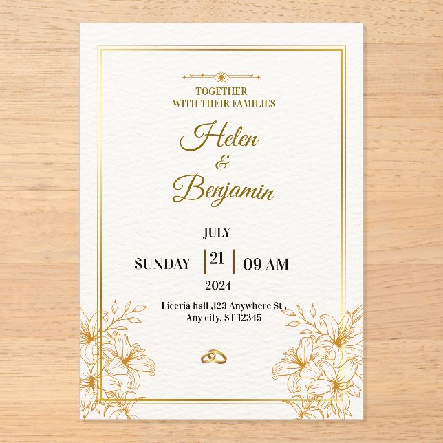 Akryleinladung Acryleinladungen (Vorderseite)