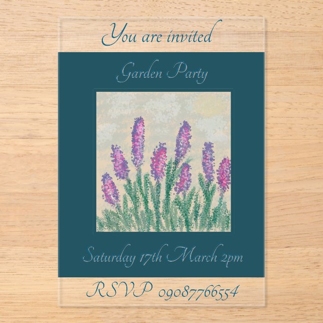 Akryleinladung Acryleinladungen (Vorderseite)