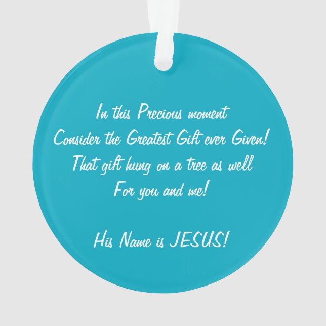 Akryler Lebensbrand Ornament (Rückseite)