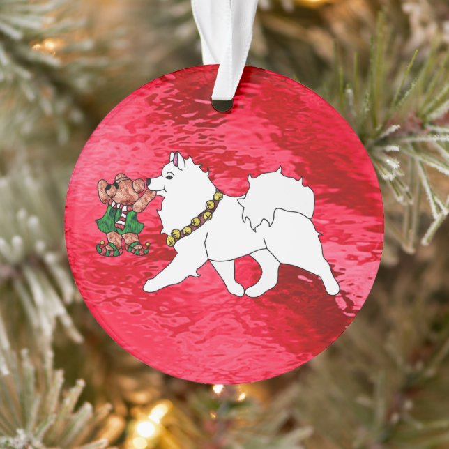 Akryler Samoyed Holiday, Circle Ornament (Baum)