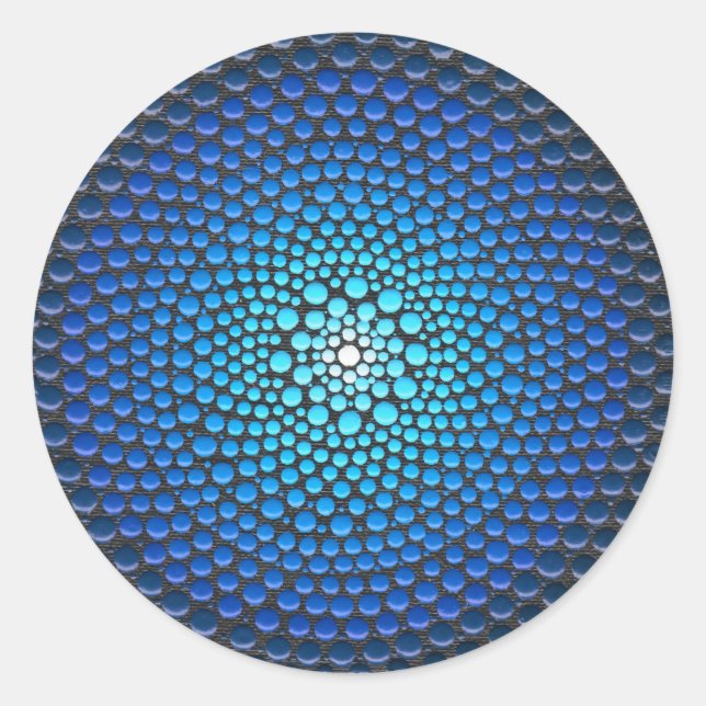Akrylic Dot Mandala Runder Aufkleber (Vorderseite)