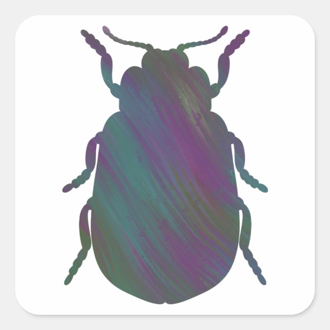 Akrylkäfer Quadratischer Aufkleber (Vorderseite)
