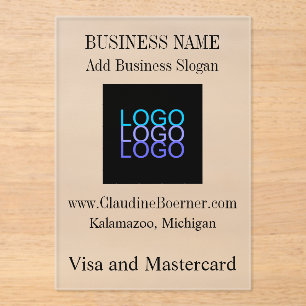 Akryllische Darstellung von Werbeplakaten für gewe Acryleinladungen