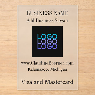 Akryllische Darstellung von Werbeplakaten für gewe Acryleinladungen