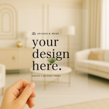 Akryllische Einladung zum Design Upload 5" x 7"