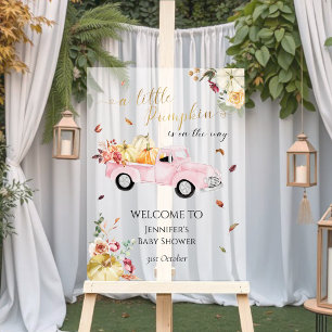 Akryllische Kürbisdusche Begrüßungszeichen Acrylschild