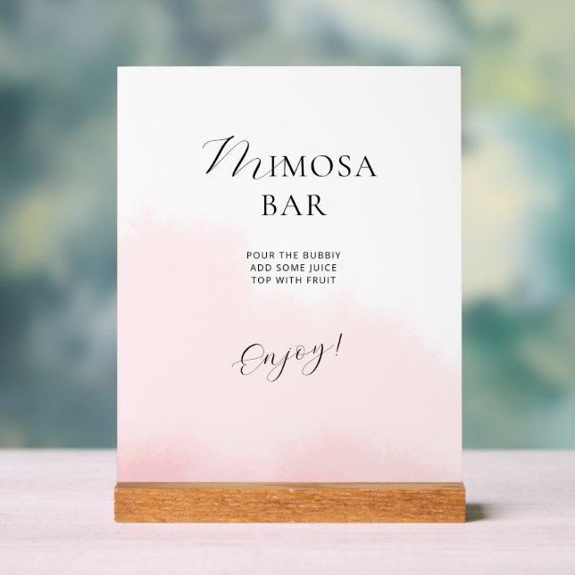 Akryllische Signatur Moderne Brautdusche Acrylschild (Neutral)