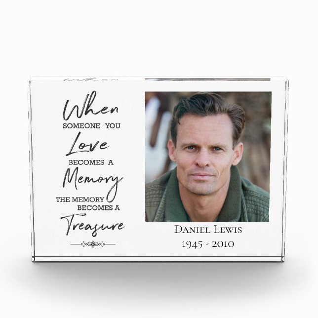 Akryllischer Foto-Block mit Zitat: Wenn jemand, de Fotoblock (Vorderseite)