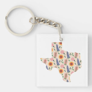 Akryllischer Schlüsselanhänger Texas Kontur Blume