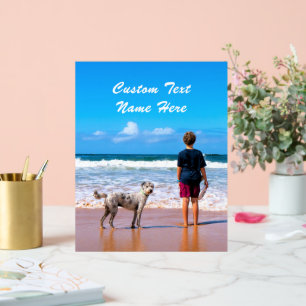 Akryllisches Foto mit benutzerdefiniertem Text Acrylschild