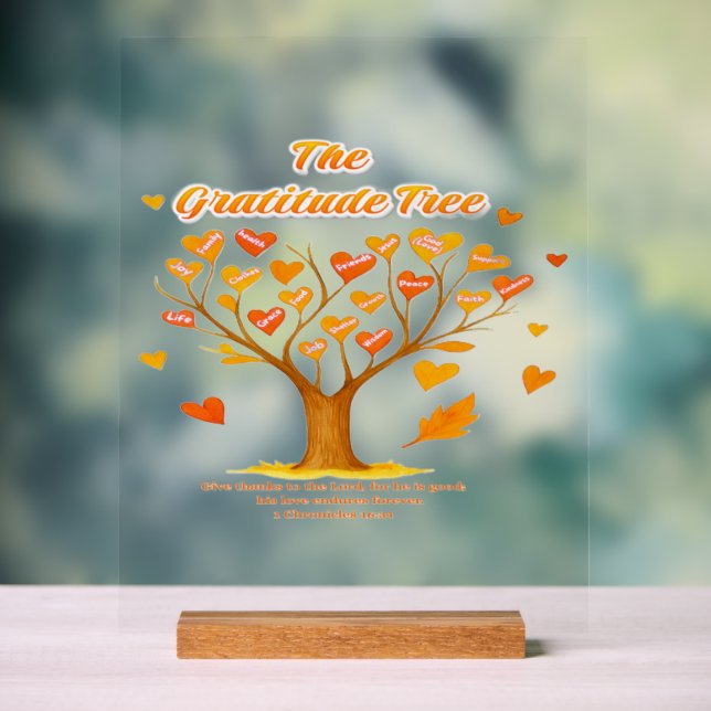 Akryllisches Zeichen "Dankeschön Tree" Acrylschild (Neutral)