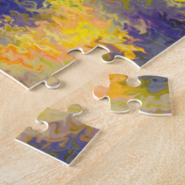 Akrylpur, Bronze, Gold, Schwarz, Kristalle / Puzzle (Seite)