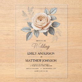 Akrylrosa-Rosenhochzeit Einladung