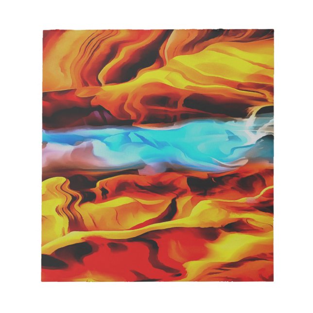 Akrylus Abstrakte Heißkalt- und Kaltelemente Notizblock (Vorderseite)