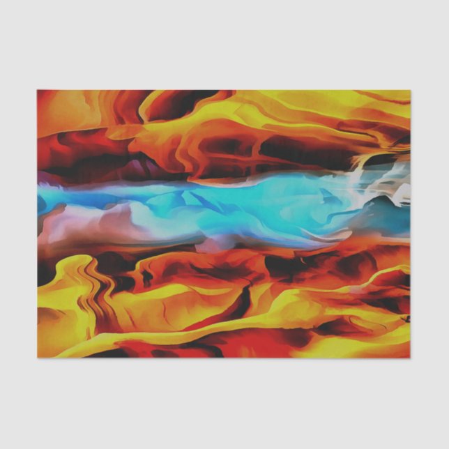 Akrylus Abstrakte Heißkalt- und Kaltelemente Seidenpapier (Vorderseite)