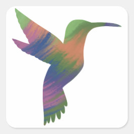 Akrylus-Hummingvogelsticker Quadratischer Aufkleber