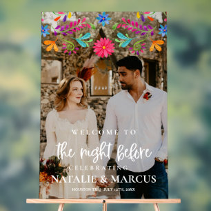 Akrylus Nacht vor Hochzeit Begrüßungszeichen Acrylschild